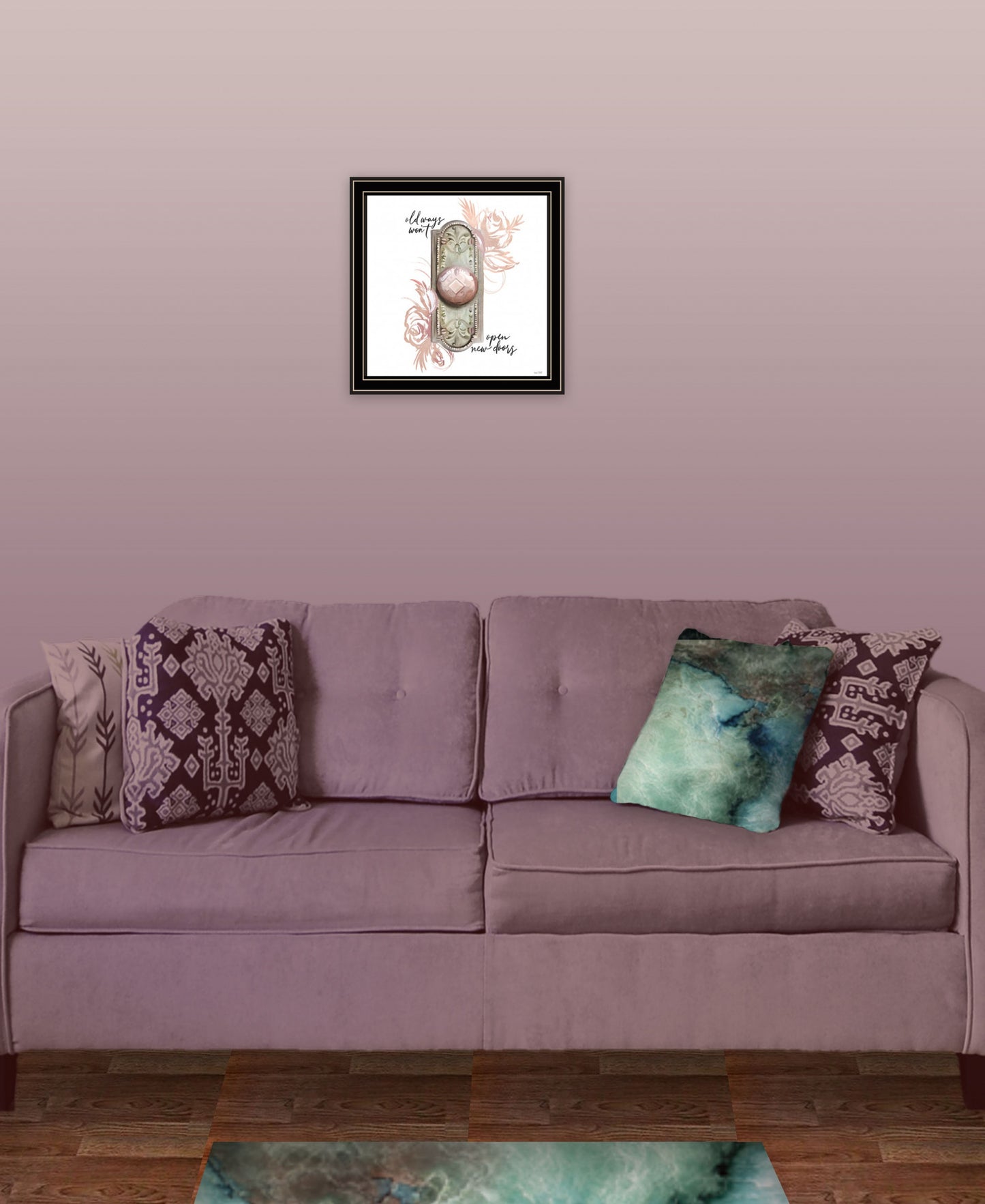 Old Ways in Blush 1 Black Framed Print Wall Art-2