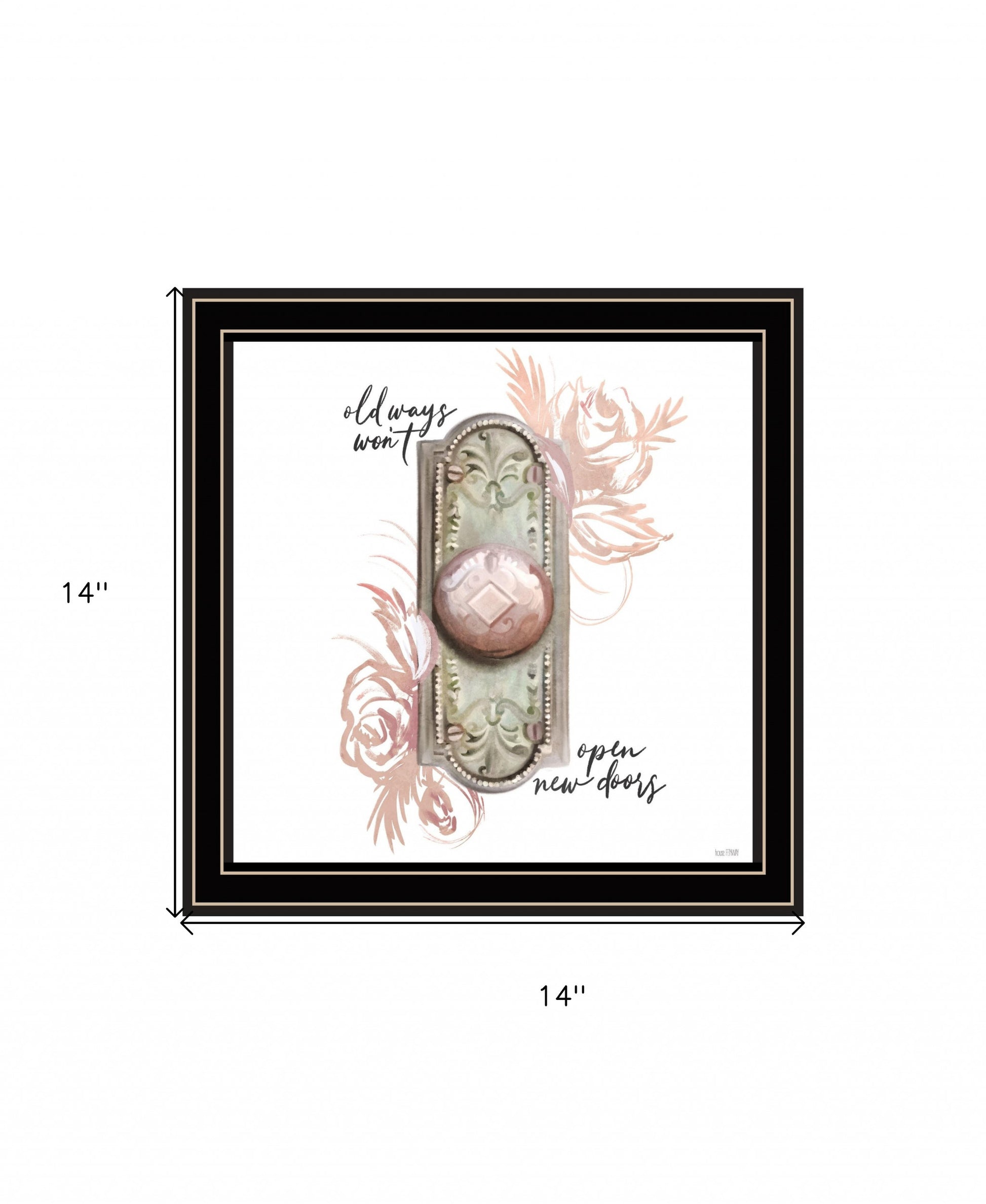 Old Ways in Blush 1 Black Framed Print Wall Art-3