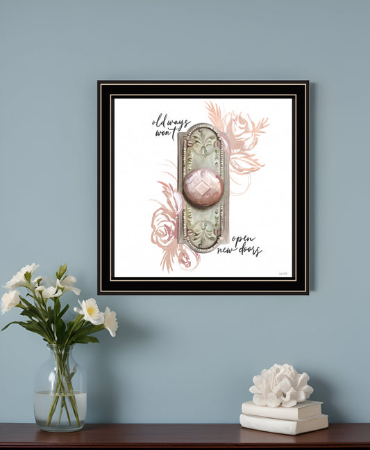 Old Ways in Blush 1 Black Framed Print Wall Art-0