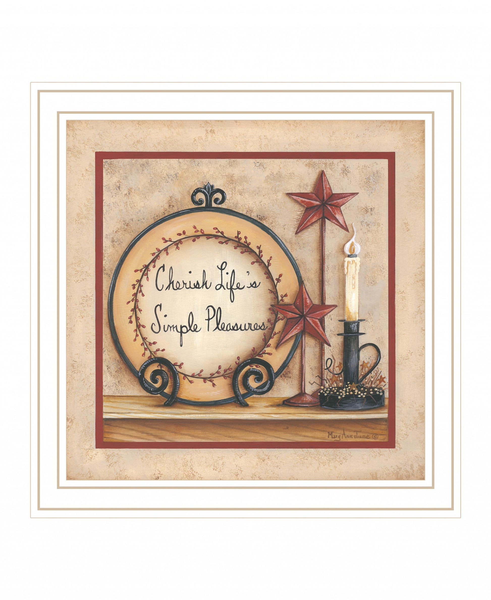 Simple Pleasures 4 White Framed Print Wall Art-1