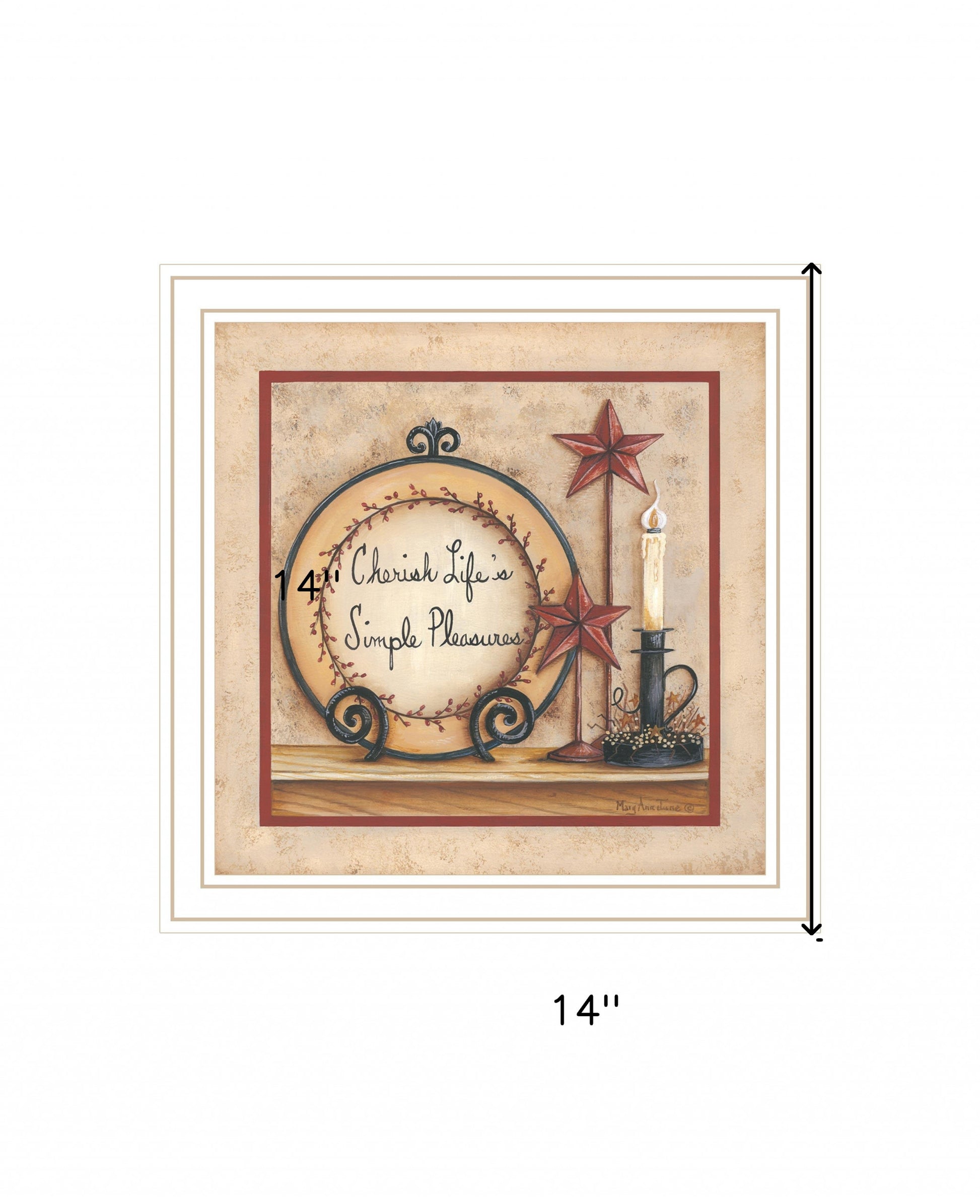 Simple Pleasures 4 White Framed Print Wall Art-4