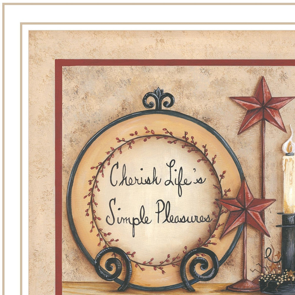 Simple Pleasures 4 White Framed Print Wall Art-2