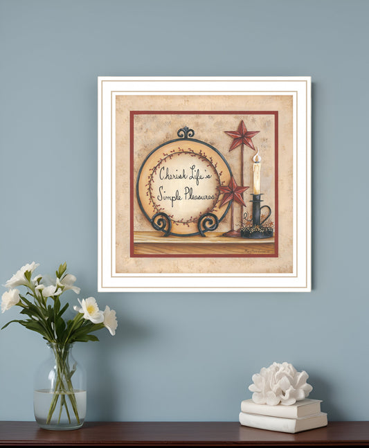 Simple Pleasures 4 White Framed Print Wall Art-0